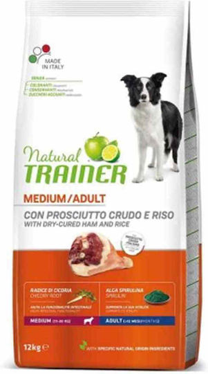 Natural Trainer Adult Medium 12kg Dry Food for Adult Medium Breed Dogs with Prosciutto