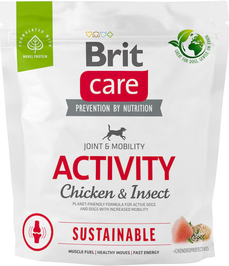Brit Care Sustainable 1kg Trockenfutter für Hunde ohne Gluten mit Huhn, Lachs und Apfel