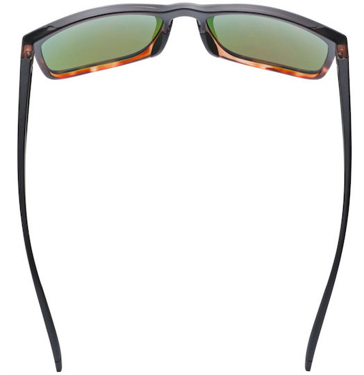 Uvex Cycling Glasses with Black Frame and Mirror Lenses