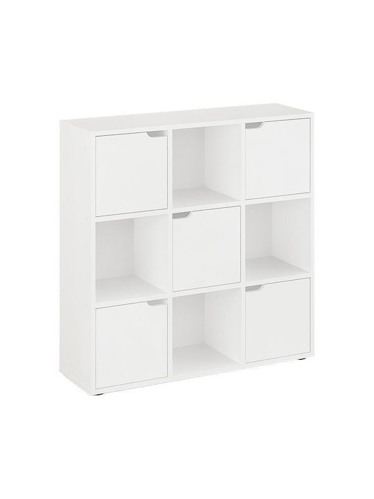 Βιβλιοθήκη Bookel Λευκή Απόχρωση 88.5x27.5x89.3εκ.