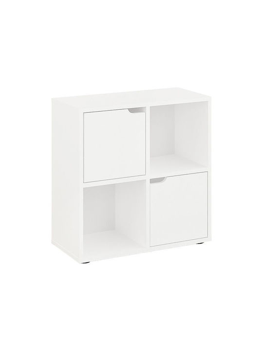 Βιβλιοθήκη Bookel Λευκή Απόχρωση 59.6x27.5x60.4εκ.