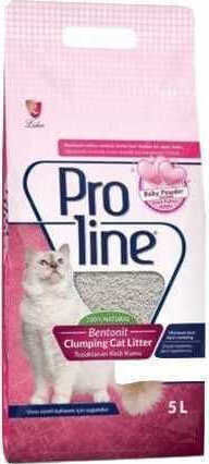 Lider Proline Bentonine Bentonite Cat Litter with Scent Baby Powder 5lt
