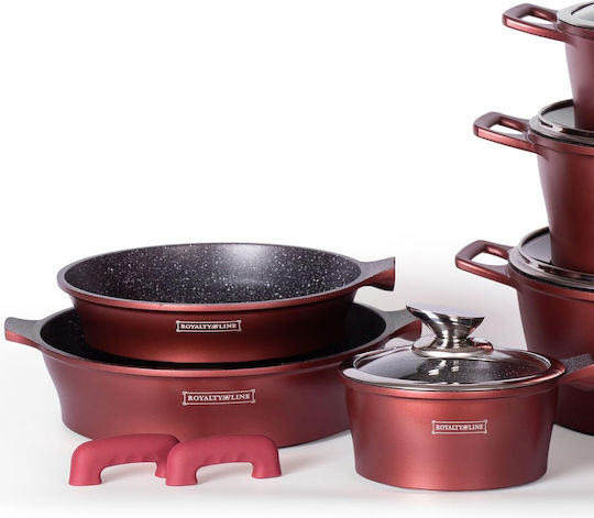 Royalty Line Cookware Set with Stone Coating 6pcs