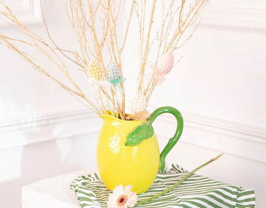 Easter Decorations Eggs Checkered Stick 4 Pieces