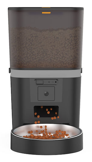 Bruno Automatischer Silikon Futter- und Wasserschale für Katze mit Gestell 6lt in Schwarz Farbe mit WLAN