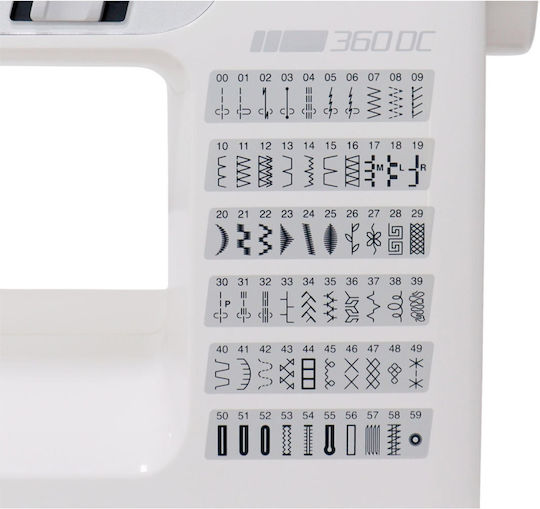 Janome Conventional Sewing Machine 360dc White