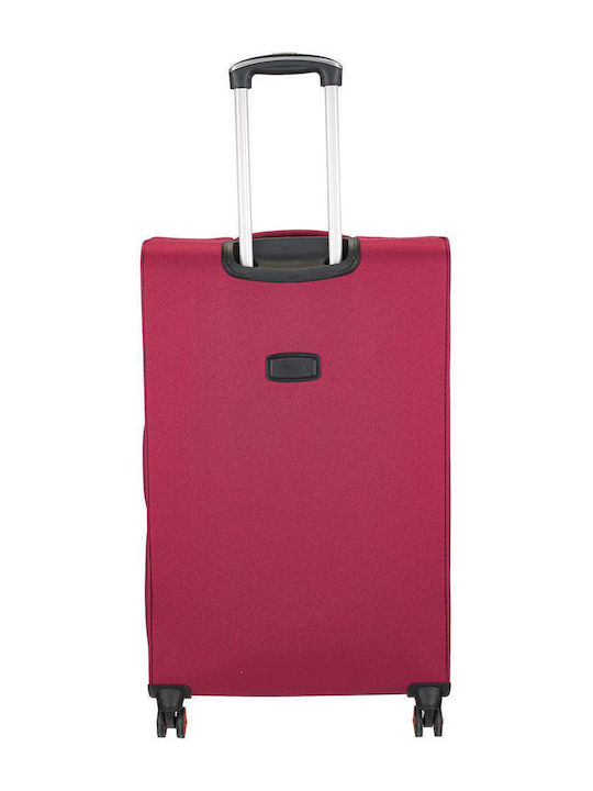 RCM Large Red Travel Suitcase with 4 Wheels Height 78cm