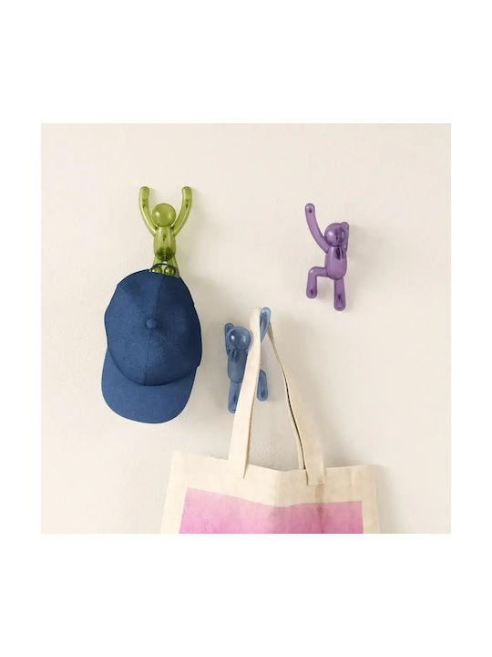 Umbra Polyresin Blue Wall Hanger 7.6x16.5x7.6cm 3 Pieces