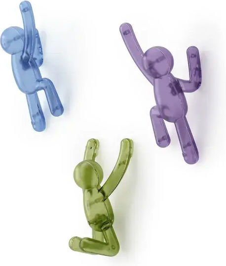 Umbra Polyresin Blue Wall Hanger 7.6x16.5x7.6cm 3 Pieces
