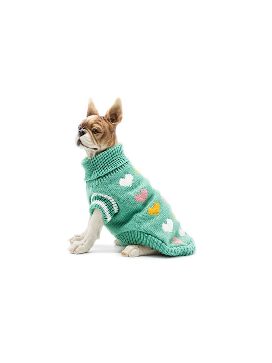 Animal Strickpullover Hund in Türkis Farbe 36cm.