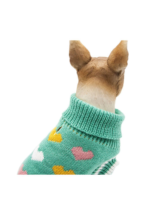 Animal Strickpullover Hund in Türkis Farbe 36cm.