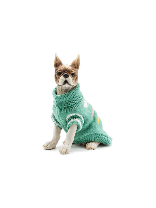 Animal Strickpullover Hund in Türkis Farbe 36cm.