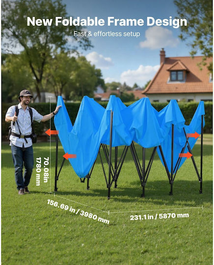 Portable Vevor Paint Tent Portable Spray Garage Tent 5870 X 3980 X 1780mm Waterproof Spray Case Folding Frame 4 Side Mesh Windows Replacement Car Furniture Paint
