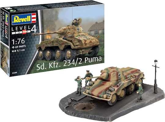 Revell Sd.Kfz. 234/2 Puma Modeling Figure Tank 69 Pieces in Scale 1:76