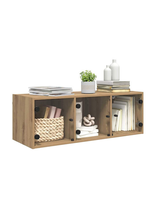 Wand Wohnzimmer Schrank aus Spanplatte Artisan Eiche 102x37x35cm