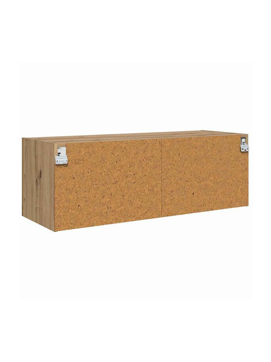 Wand Wohnzimmer Schrank aus Spanplatte Artisan Eiche 102x37x35cm