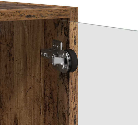 Hängeschrank für Wohnzimmer aus Spanplatte Altholz 68x37x35cm