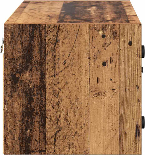 Hängeschrank für Wohnzimmer aus Spanplatte Altholz 68x37x35cm