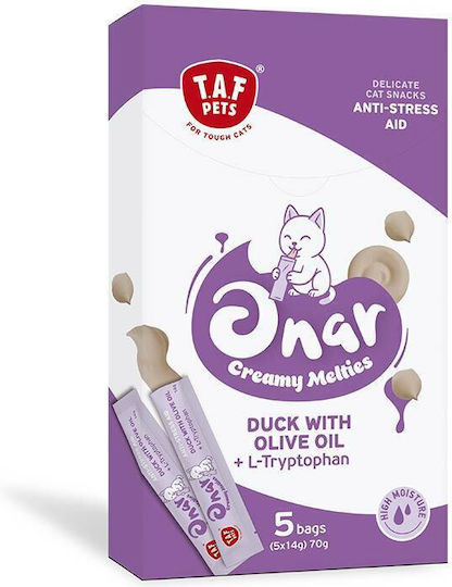 Λιχουδιά Γάτας Taf Pets Onar Creamy Anti-stress Aid 5x14gr 70gr