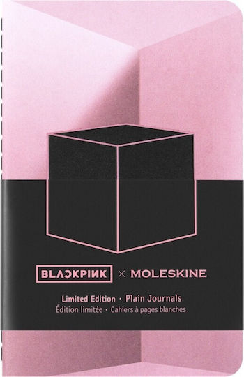 Moleskine Σετ 4 Σημειωματάρια με Λευκές Σελίδες με Στυλοθήκη BLACKPINK