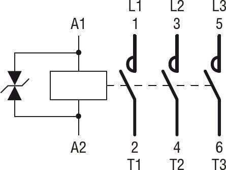 Lovato Electric Τριπολικός Διακόπτης Ράγας 24V 38A