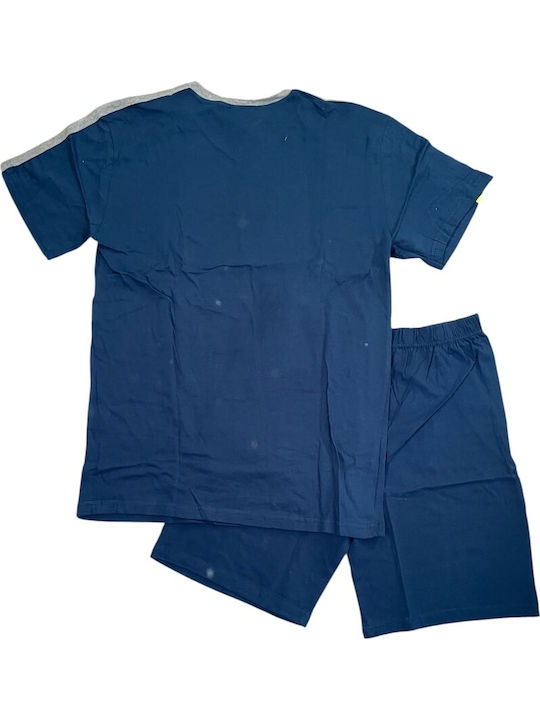 Enrico Coveri Sommer Herrenpyjama Blau