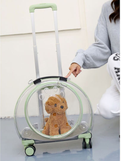 Animal Trolley Dimensions for Dog Cat Carrying Up to 7kg Transparent L43xW40xH26cm