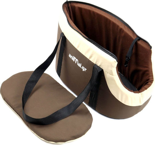 Animal Dog Carrying Brown Shoulder Bag for 3.5kg Pets L43xW18xH18cm