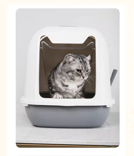 Animal Τουαλέτα Γάτας Κλειστή με Κόσκινο Γκρι Μ55 x Π42 x Υ43cm