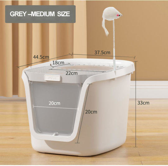 Animal Cat Toilet Closed White L50.2 x W41.6 x H36cm