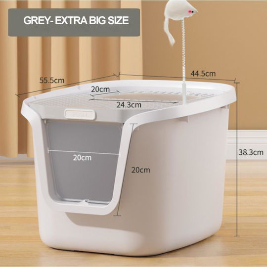 Animal Cat Toilet Closed White L50.2 x W41.6 x H36cm