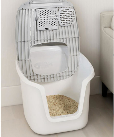 Animal Cat Toilet Closed White L44.5 x W37.5 x H33cm