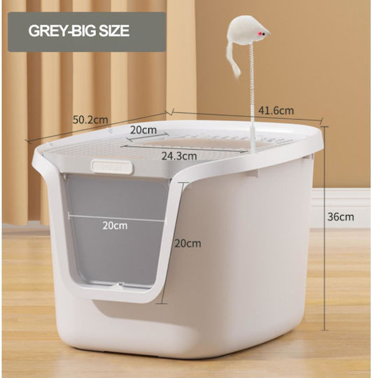 Animal Cat Toilet Closed White L44.5 x W37.5 x H33cm