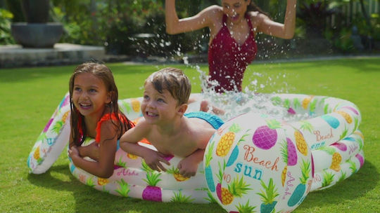 Intex Splash Παιδική Στρογγυλή Πισίνα 248lt Φουσκωτή 132x28εκ. Pineapple Splash