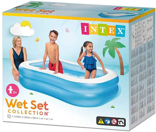 Intex Family Swim Center Children's Swimming Pool 540lt Inflatable 203x152x48cm Blue