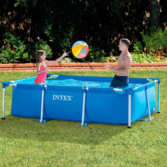 Intex Swimming Pool 2282lt with Metallic Frame 260x160x65cm Blue