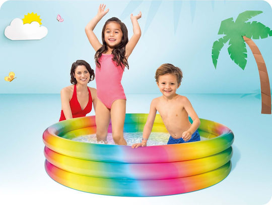 Intex Rainbow Ombre Children's Round Swimming Pool 330L Inflatable 147x33cm