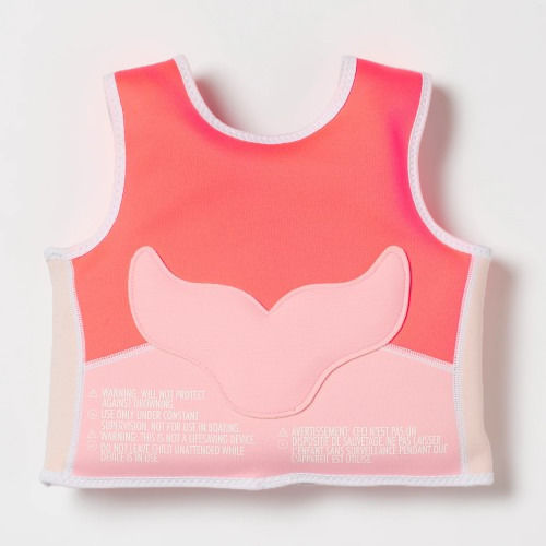 Sunnylife Kids' Life Jacket Neoprene Red Melody The Mermaid Neon Strawberry