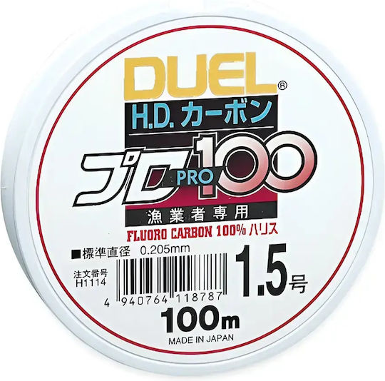 Duel H.D. Carbon Pro 100S Fluorocarbon Fishing Line 100m / 0.435mm