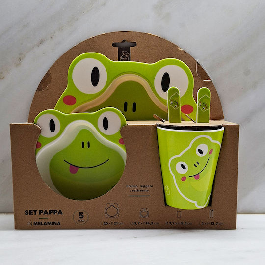 Gusto Casa Gusto Casa Baby & Kids Feeding Set from Plastic Gray 5 Pieces