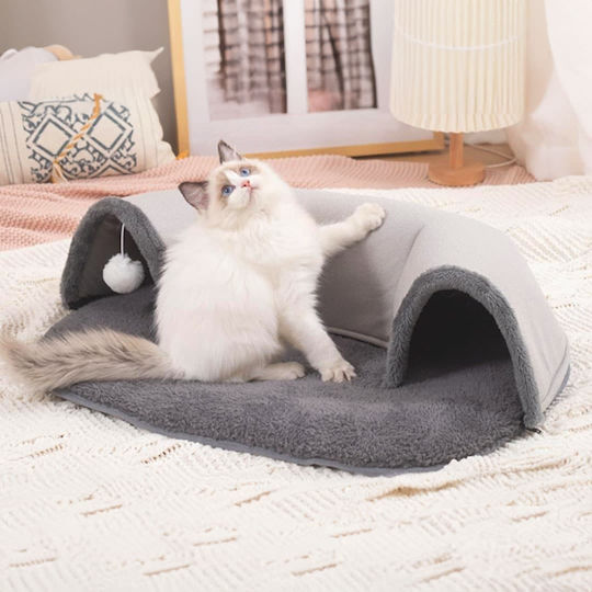 Cat Bed Tunnel & Toy Dim.53x75x21cm