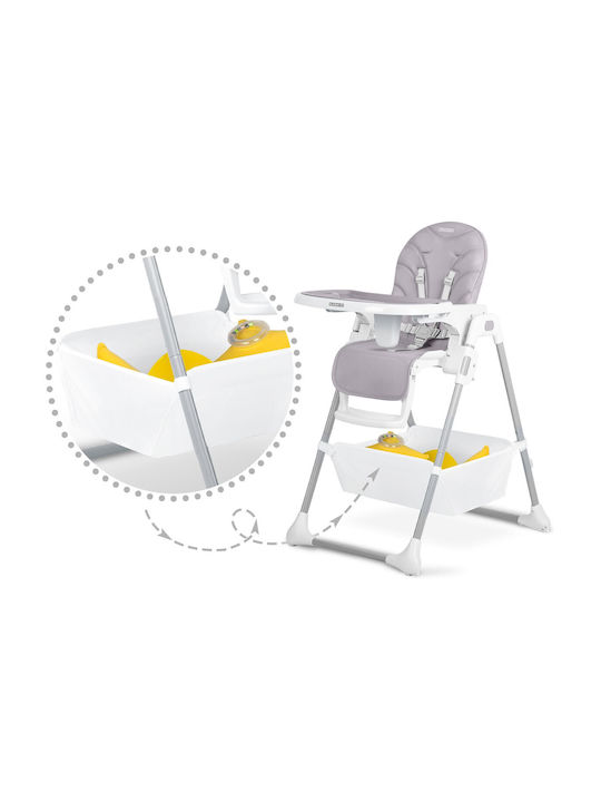 Ricokids Tulo Αναδιπλούμενο Καρεκλάκι Φαγητού με Ρυθμιζόμενο Ύψος Λιλά