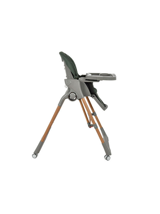 Bebe Stars Serenna Foldable Highchair 2 in 1 with Adjustable Height Green