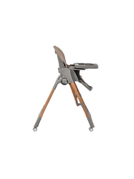 Bebe Stars Serenna Foldable Highchair 2 in 1 with Adjustable Height Mocha