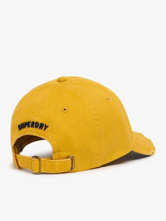 Superdry Vintage Applique Baseball Cap Old Gold Yellow Y9011033a Kfn