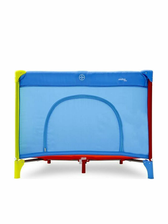 Asalvo Playpen Παρκοκρέβατο με Στρώμα Πολύχρωμο 97x97cm