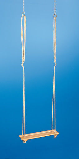 Emwe Hanging Wooden Kids Swing 13x170cm for 3+ Years