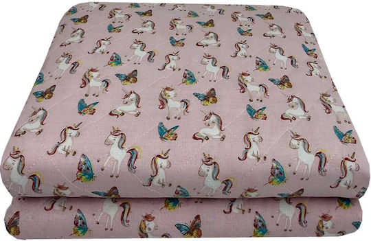 Astron Italy Детско Одеяло Единично Fairy Unicorn Розово 160x240см