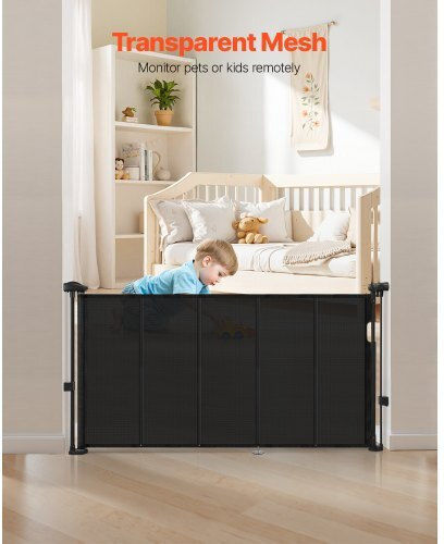 Vevor Foldable Security Door in Black Color 1pcs