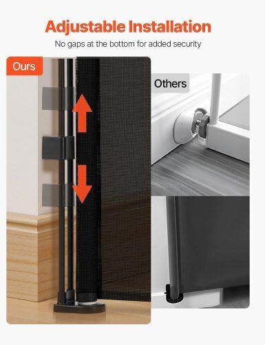 Vevor Foldable Security Door in Black Color 1pcs